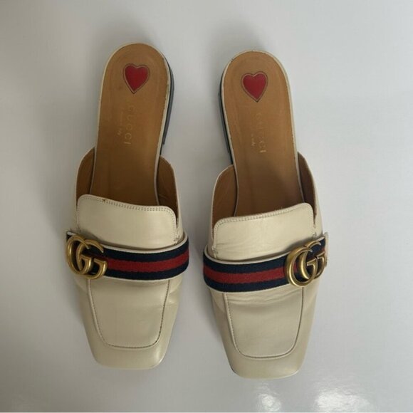 Gucci Peyton White GG Mules size 38 - Picture 2 of 12